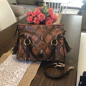 Dooney & Bourke Python Embossed Small Satchel